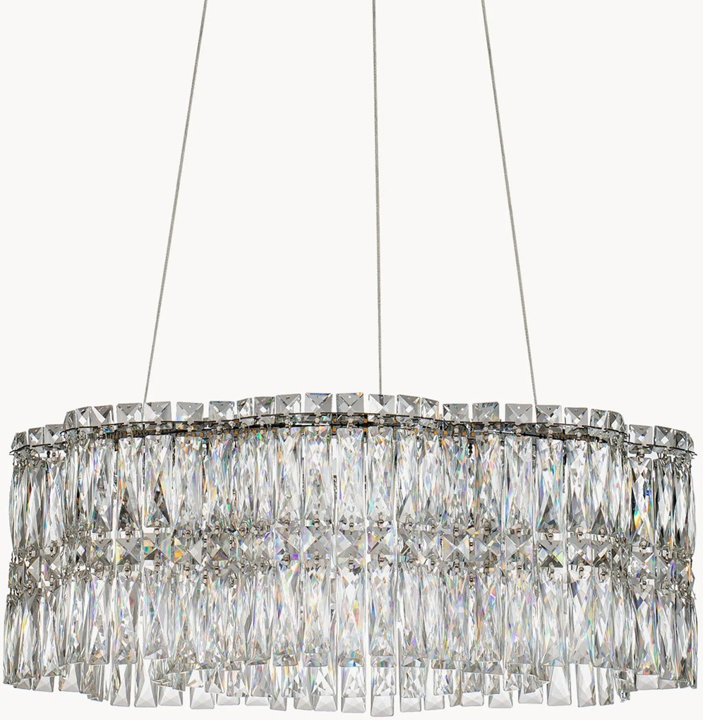 Dimbare LED-kroonluchter Nuvia van kristalglas