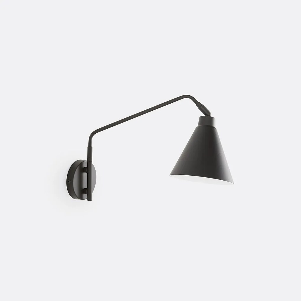 Wandlamp in metaal met verstelbare arm, Hiba