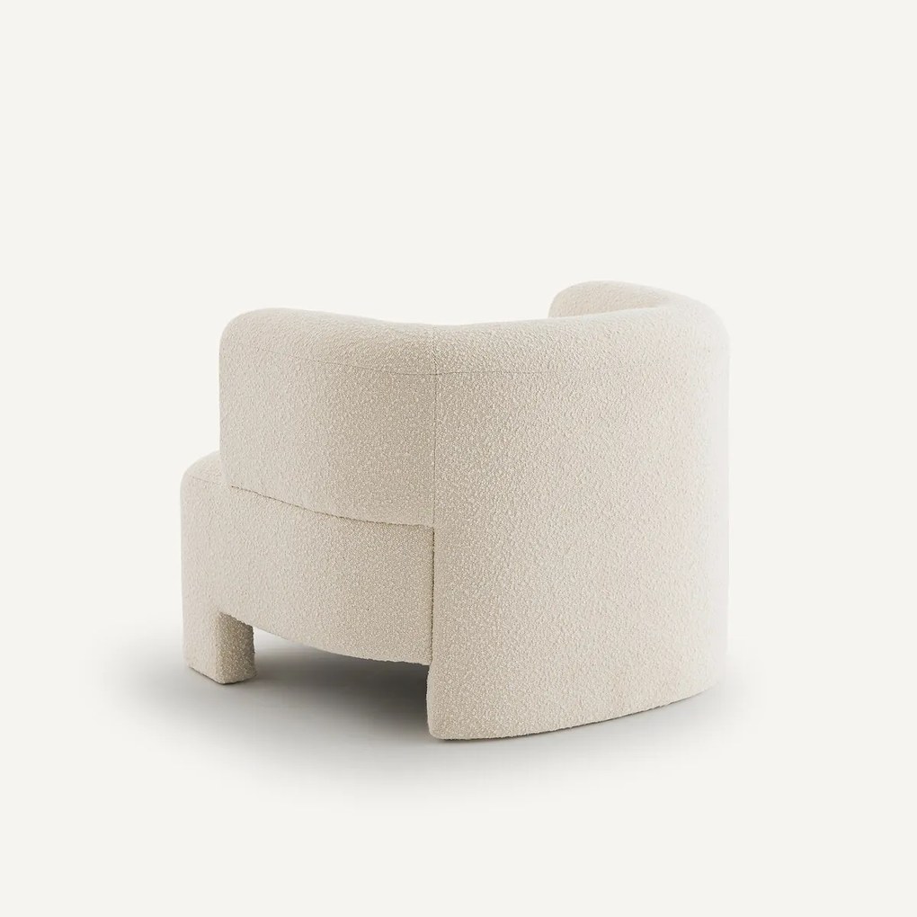 Fauteuil groot model, bouclette stof, Darrel