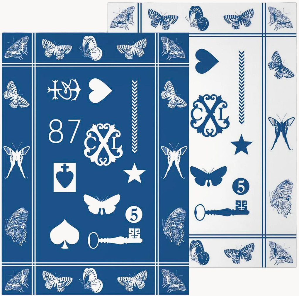 Katoenen keukenhanddoeken Amulette, 2-delig