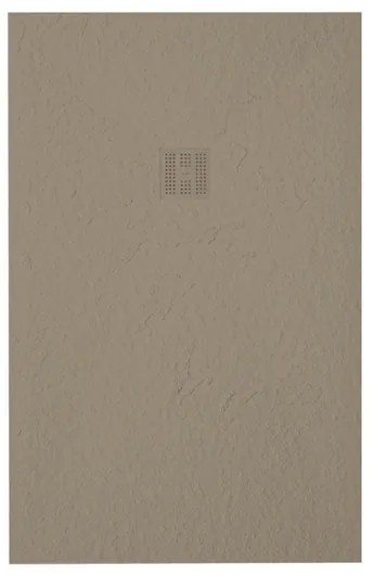 ZEZA Grade douchevloer - 100x110cm - antislip - antibacterieel - mineraalmarmer - rechthoek - mat cream (taupe) 400000000000019505