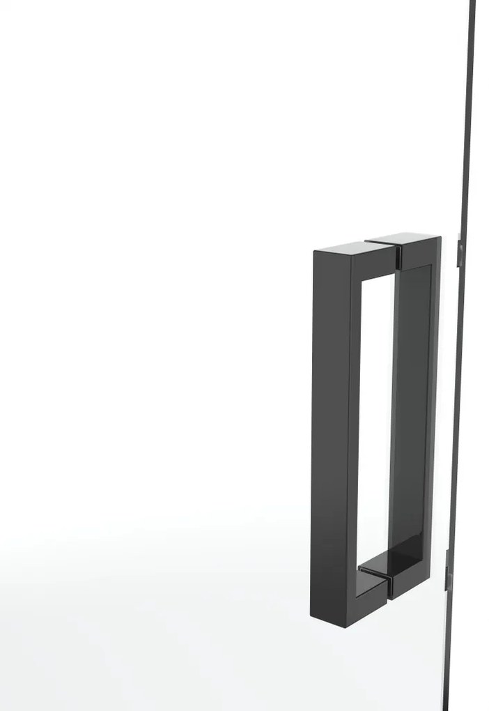 van Rijn ST02 hoekcabine 108x40cm met draaideur zwart