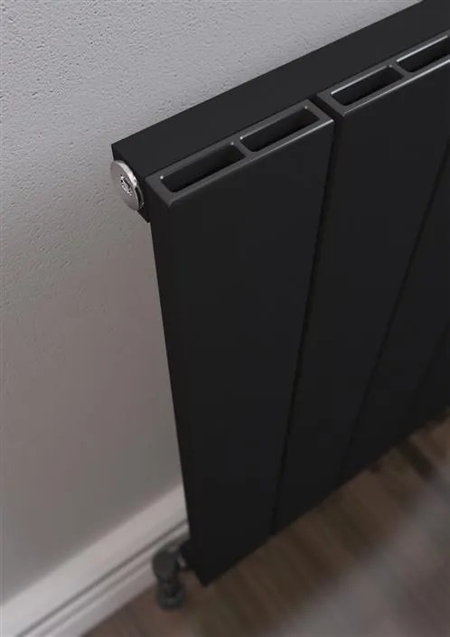 Eastbrook Rosano horizontale aluminium radiator 60x47cm Mat zwart 555 watt