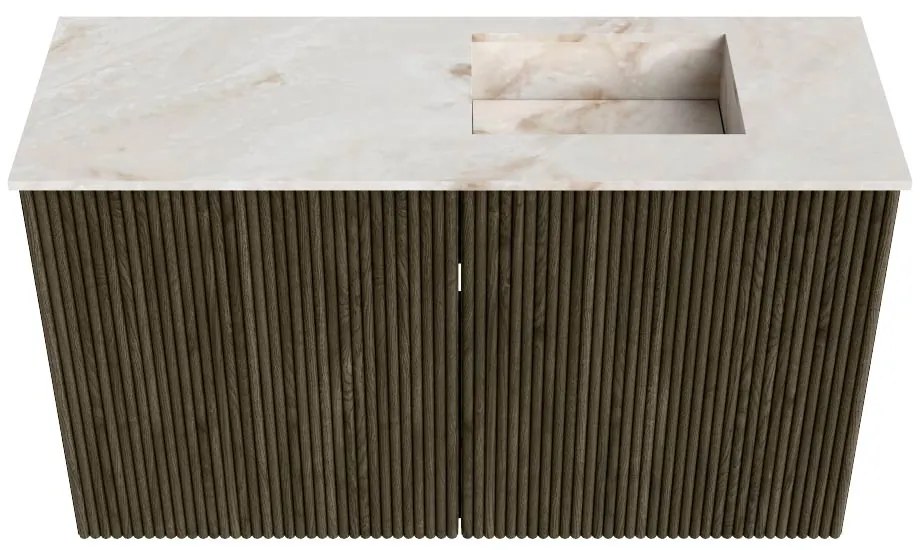 Mondiaz Joya DLux 70cm toiletmeubel shadow met wastafel faye rechts zonder kraangat frappe