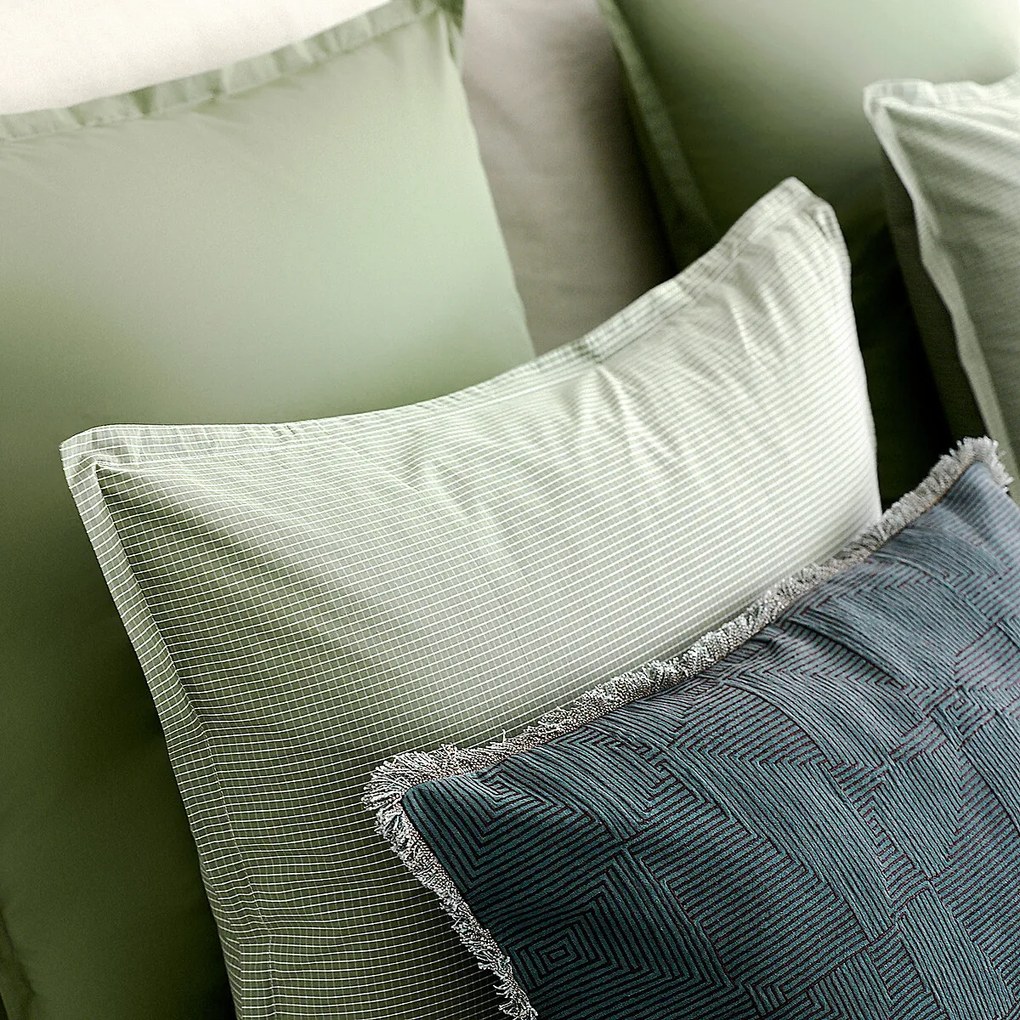 Geborduurde kussenhoes van linnen en katoen, SORINE