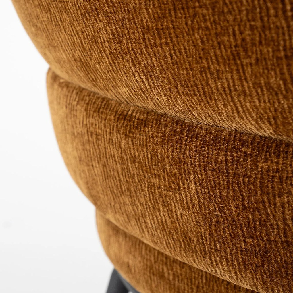 Zachte Fauteuil Met Ronde Rug Mosterd
