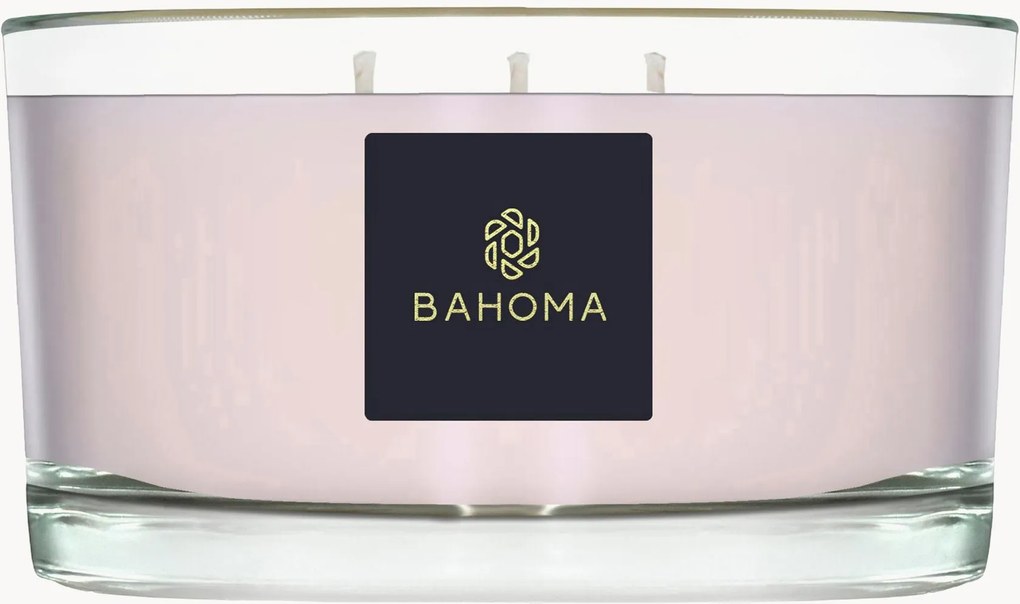 Handgemaakte 3-lonts geurkaars (fluwelige pioenroos & kasjmier)