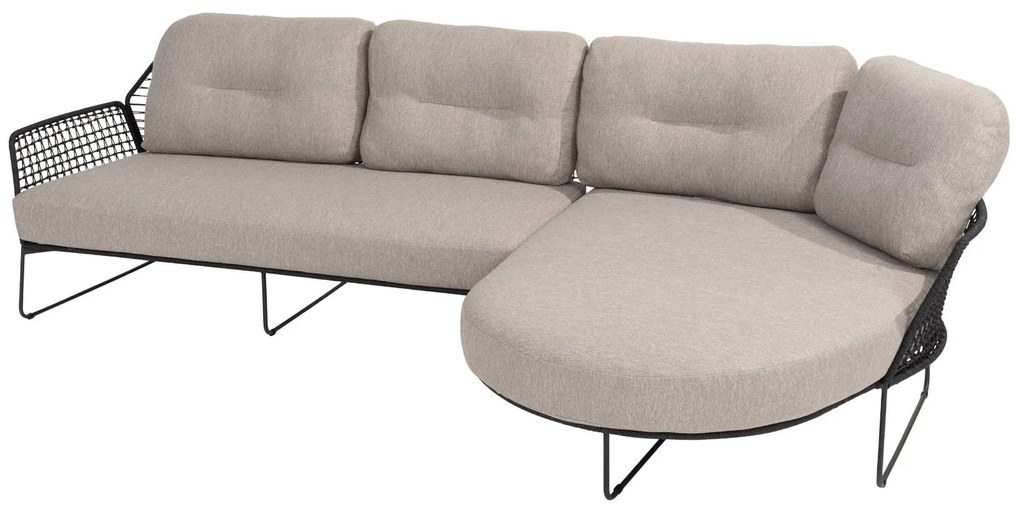 Taste by 4 Seasons Rhodos chaise loungebank antraciet  Loungebank     weerbestendig