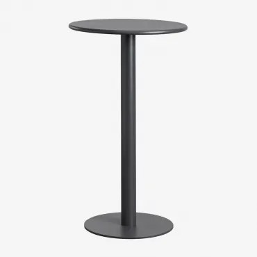Ronde Hoge Tuintafel Ø60 Cm Van Ijzer Mizzi Grijs – Grafiet - Sklum