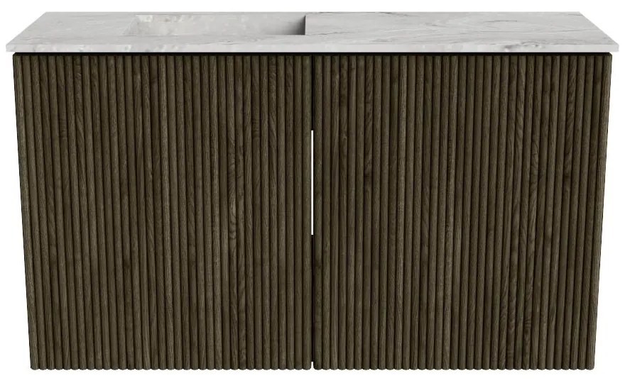 Mondiaz Joya DLux 70cm toiletmeubel shadow met wastafel faye links zonder kraangat glace
