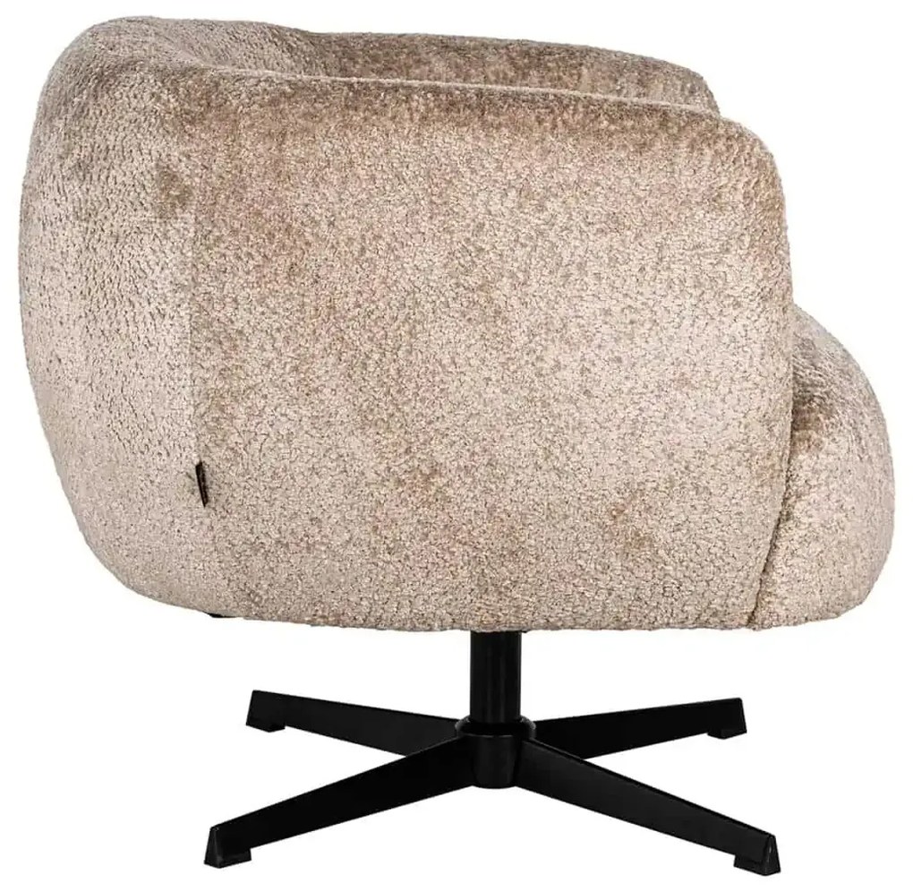 Richmond Interiors Estelle Draai Fauteuil Met Ronde Rug Naturel