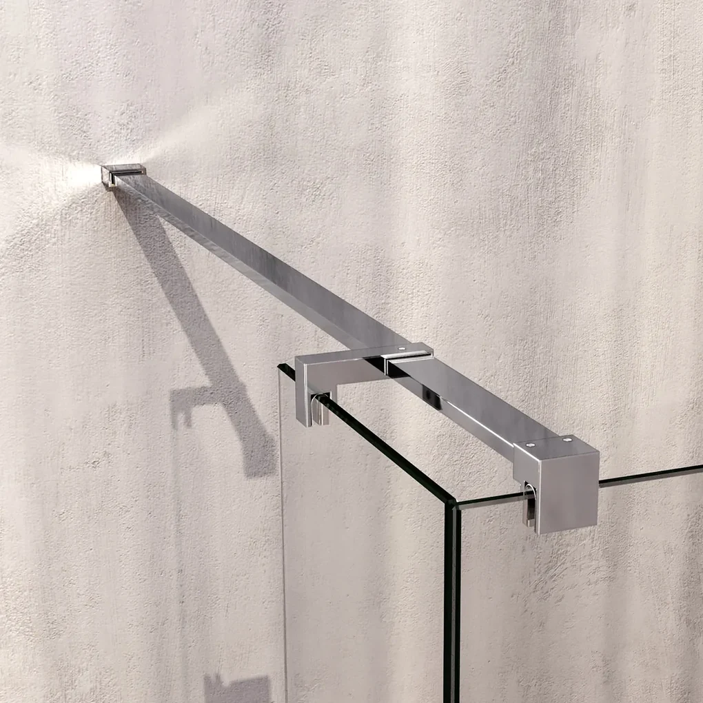 Brauer Loop Brauer Void profielloze inloopdouche 90cm met 30cm zijwand chroom | BIANO