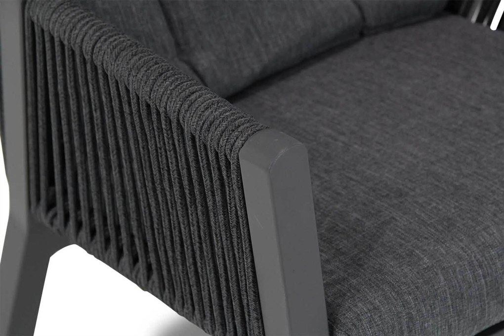 Tuinset 4 personen 90 cm Aluminium/rope Grijs Lifestyle Garden Furniture Verona/Mateo