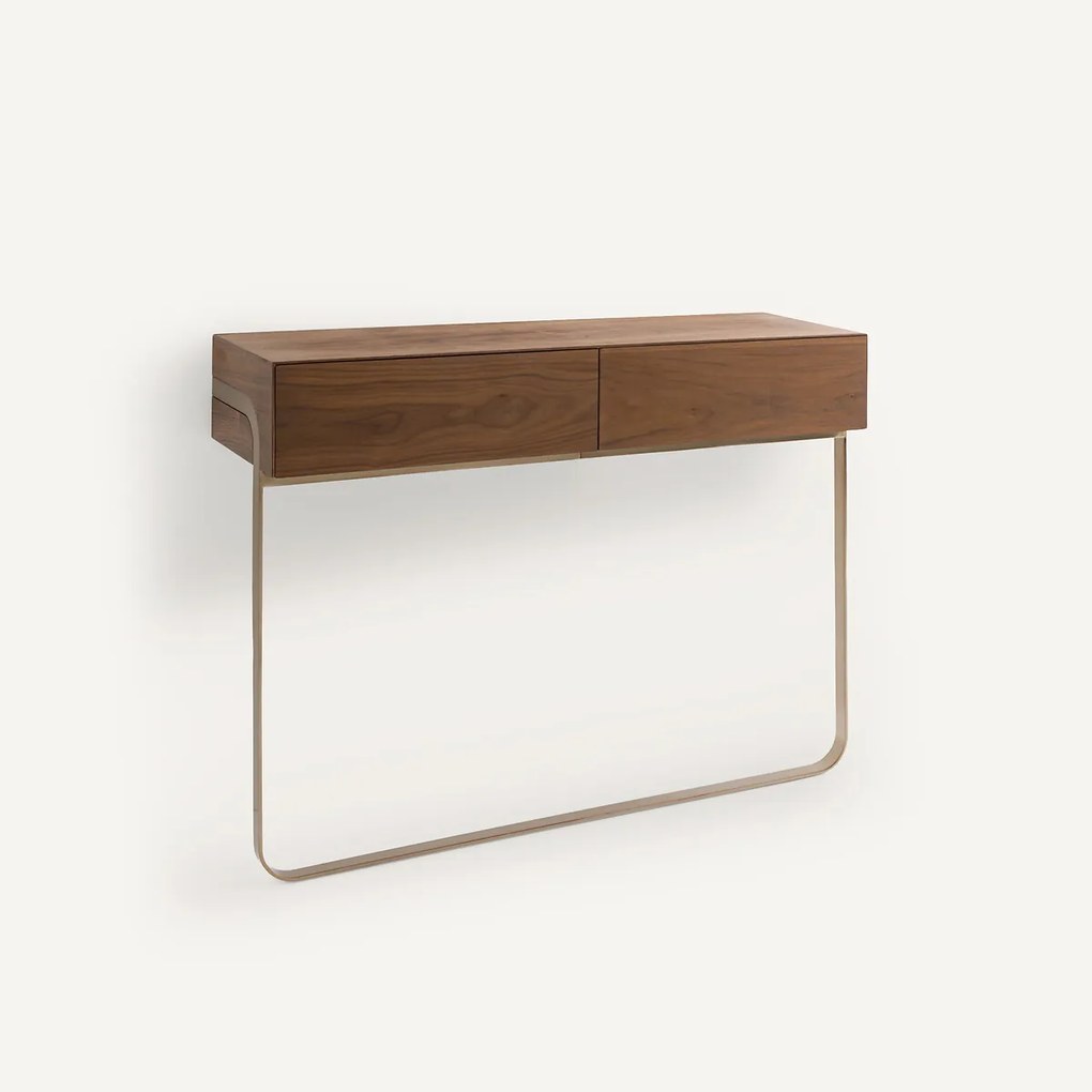 Wandconsole in walnootfineer, Merten