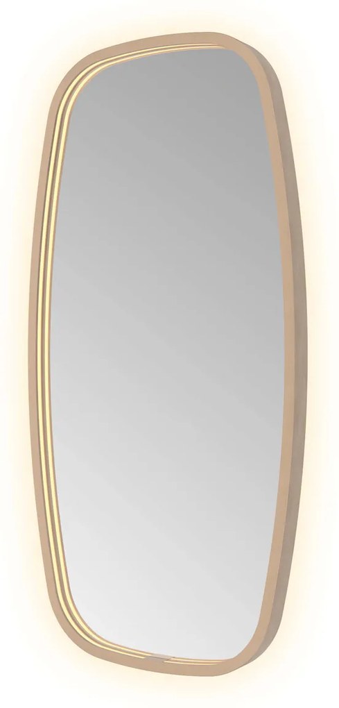 Hotbath &More Contour spiegel deens ovaal 40x80cm geborsteld koper PVD