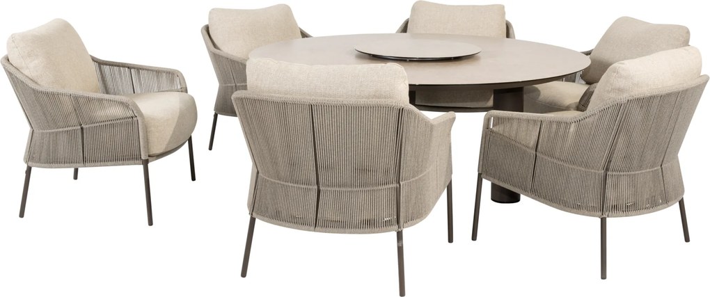 Donato Florence low dining tuinset 160xH69 cm 8 delig keramiek terre Taste 4SO
