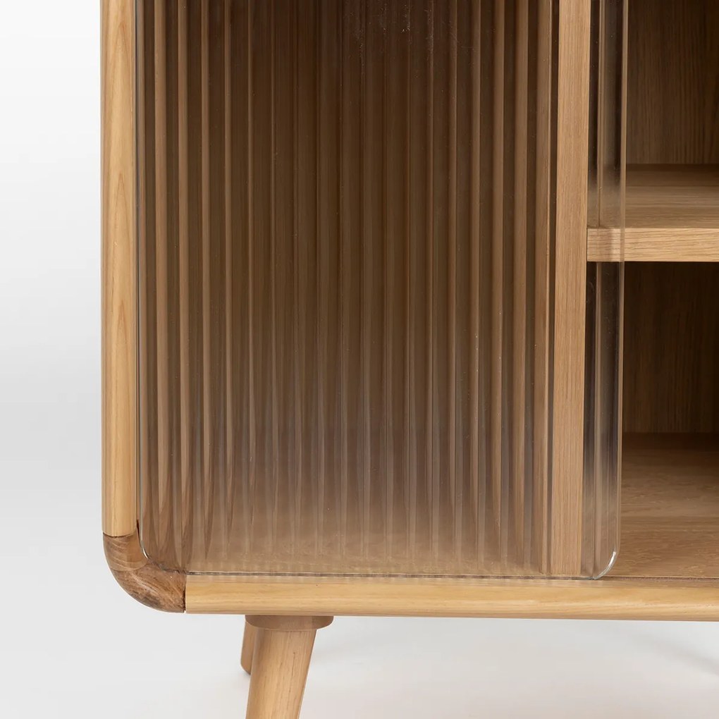 Zuiver Rise Natural Design Nachkastje Gebogen Eiken - 50x40x55cm.