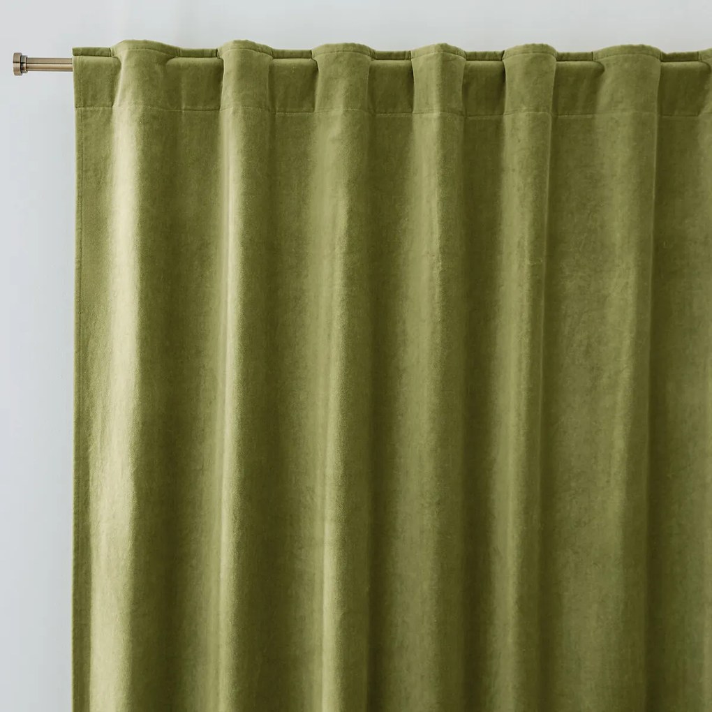 Verduisteringsgordijn, van fluweel, met verborgen bevestigingslussen, Velvet