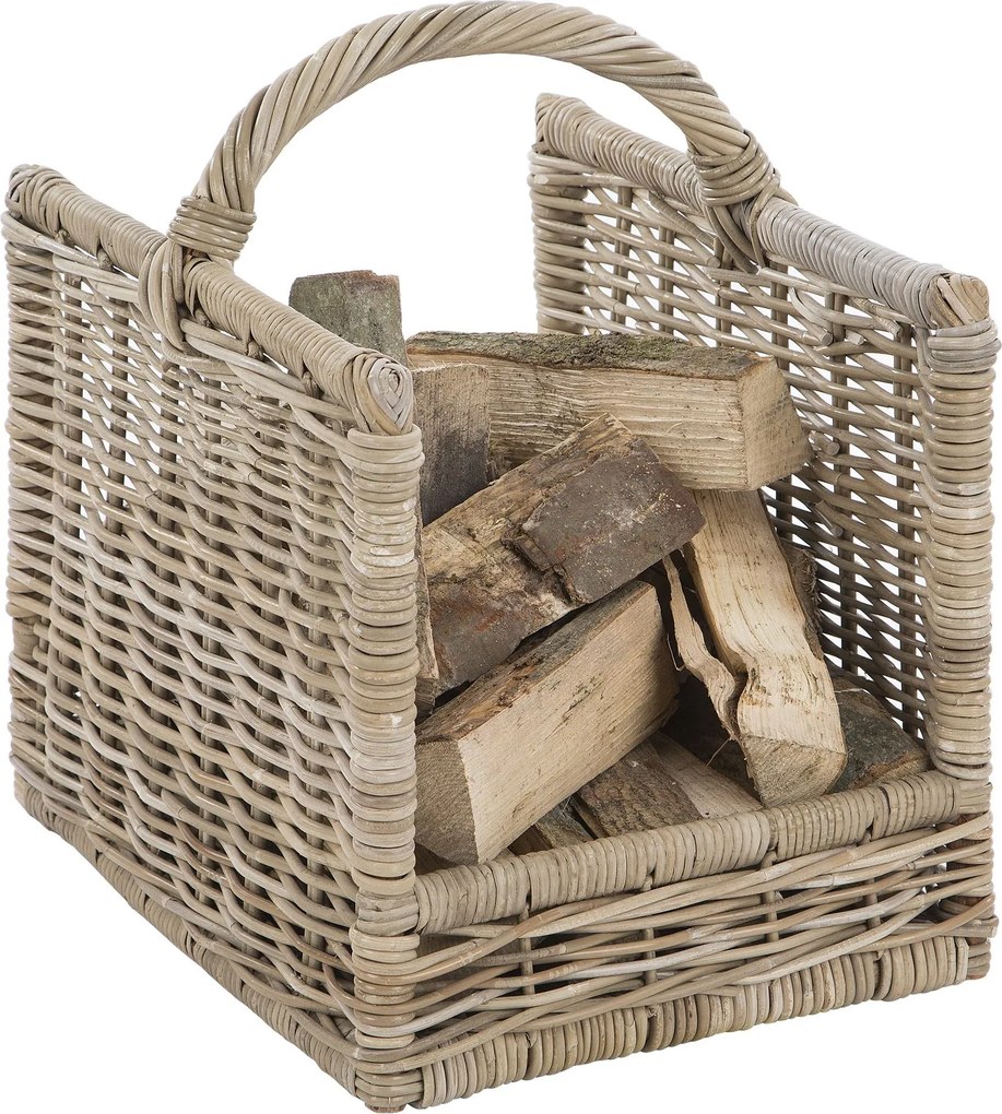 Practo Home mand rotan rechthoek Rotan - Haardaccessoires - 54x41x59cm