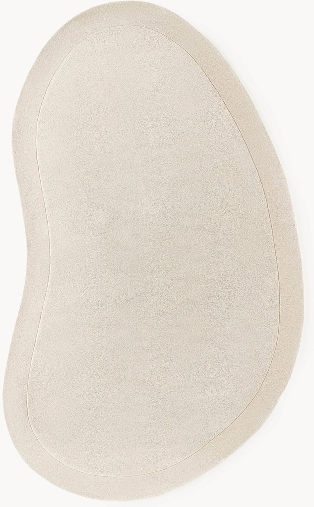 Handgetuft wollen vloerkleed Kadey in organische vorm