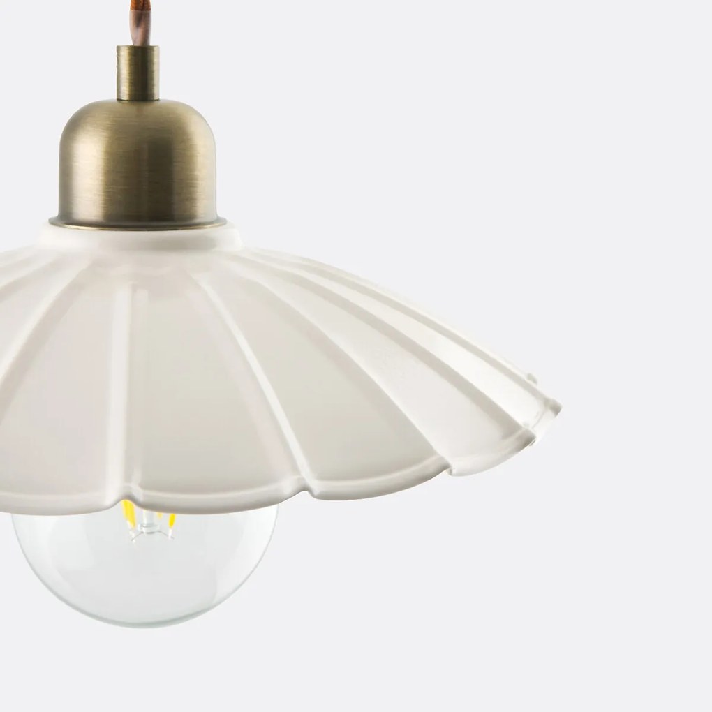 Geschulpte ijzeren metalen hanglamp, Festonia