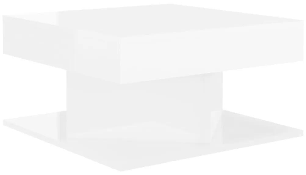vidaXL Salontafel 57x57x30 cm spaanplaat hoogglans wit