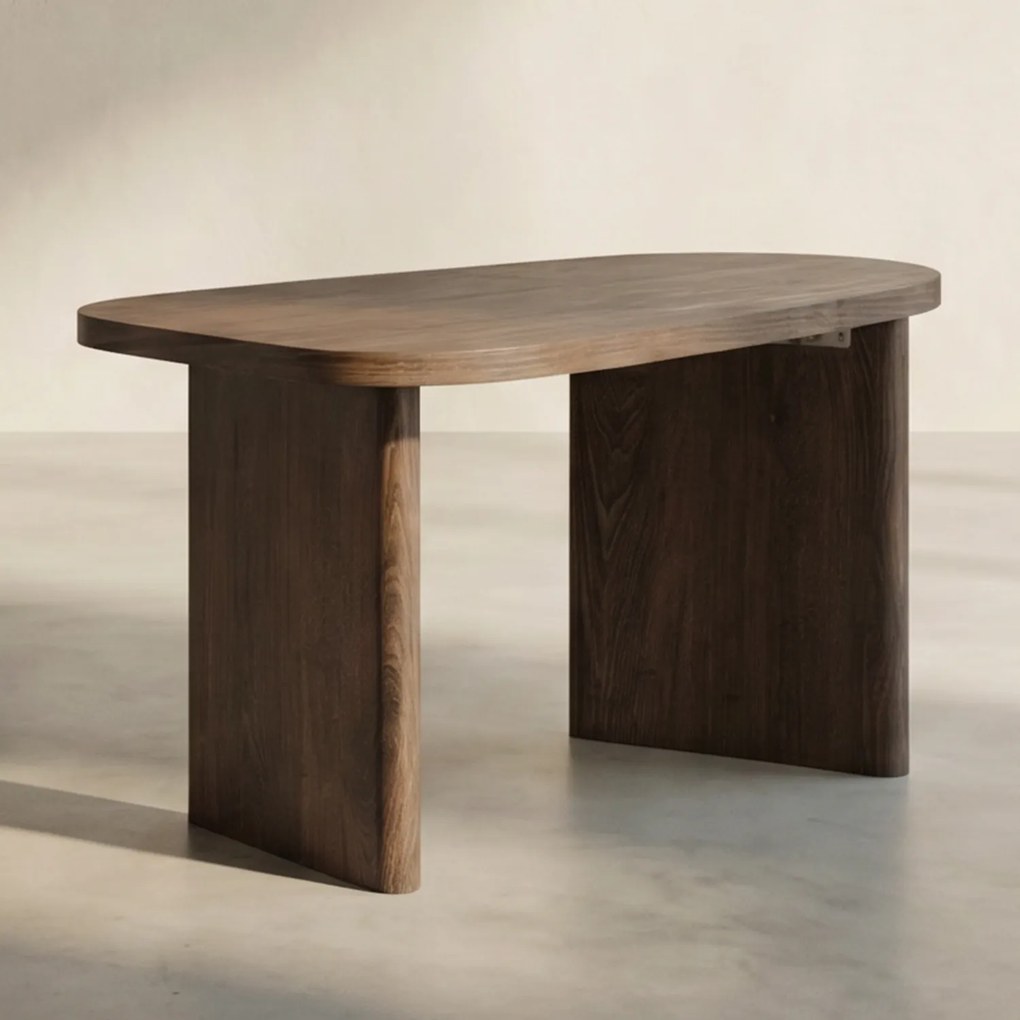 Kleine Organische Salontafel Mocca - 45 X 70cm.