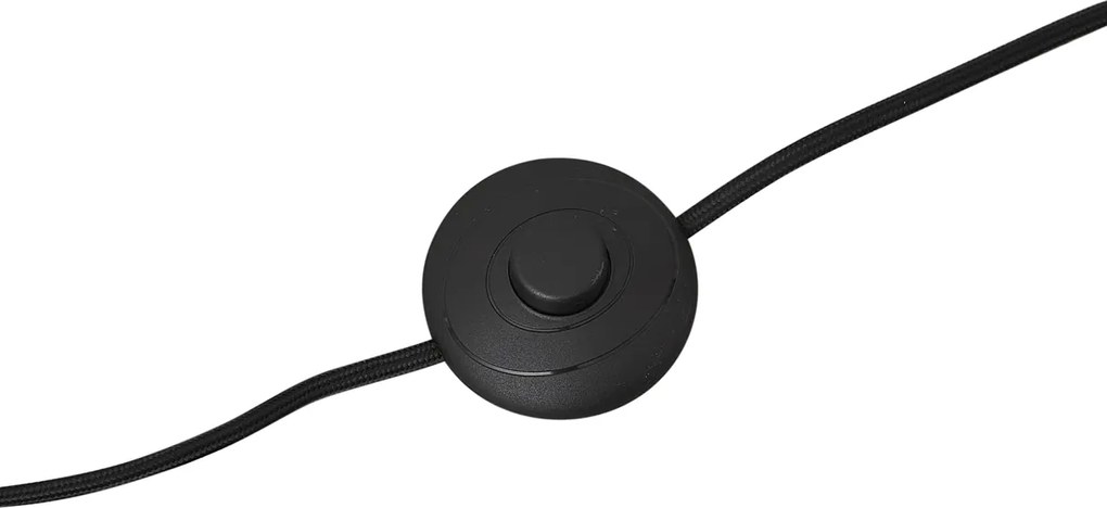 Vloerlamp grijs met beige kap en witte binnenkant 45cm - Classico