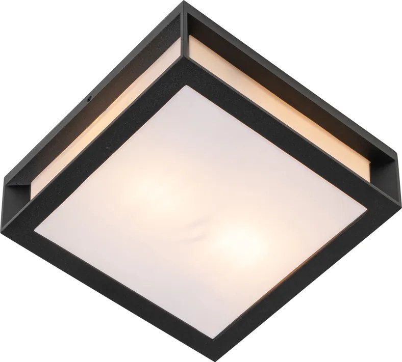Moderne buiten wandlamp zwart 2-lichts IP44 - Jeffrey