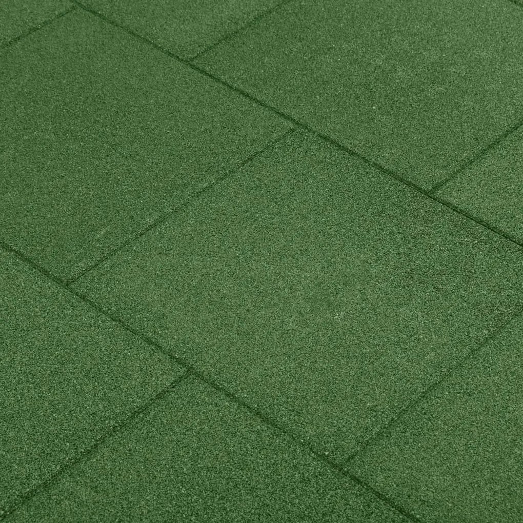 vidaXL Valtegels 6 st 50x50x3 cm rubber groen