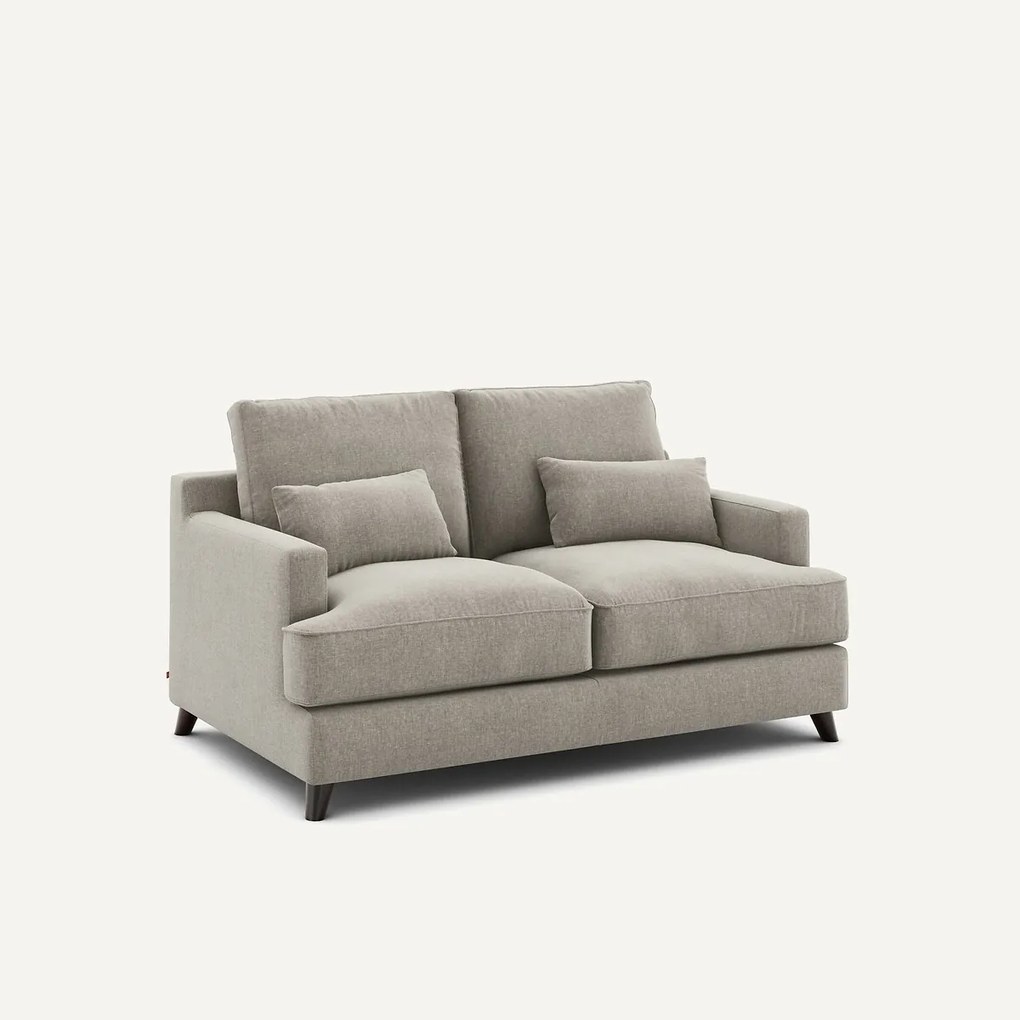 2-zits compacte bank in chenille fluweel, Alwine