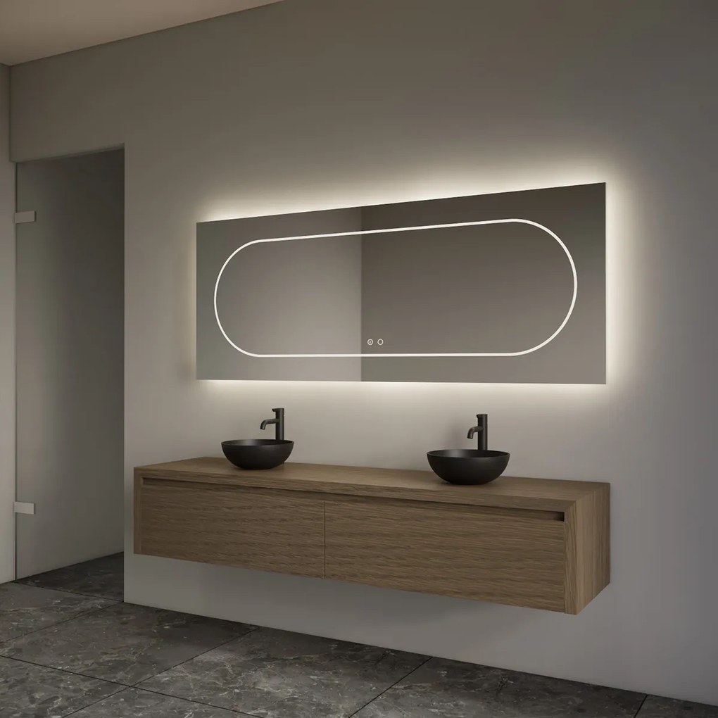 Gliss Design Ares badmeubel 160cm 2 lades ash gray zonder waskom