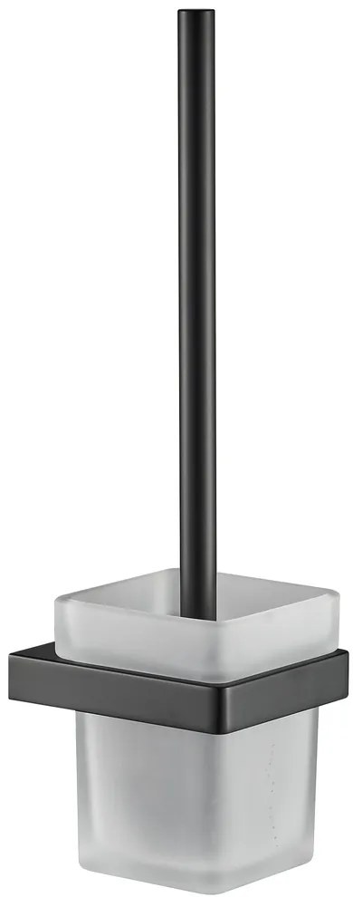 Plieger Altea toiletborstel inzet glas mat zwart