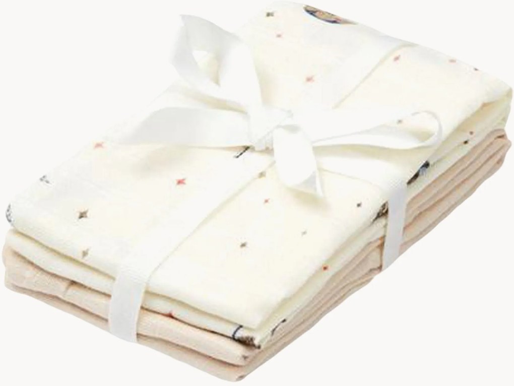 Babymousseline doekjes Carousel van biokatoen, 4-delig