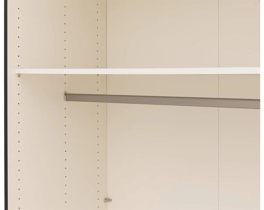 Goossens Kledingkast Easy Storage Sdk, 203 cm breed, 220 cm hoog, 2x 3 paneel glas schuifdeuren