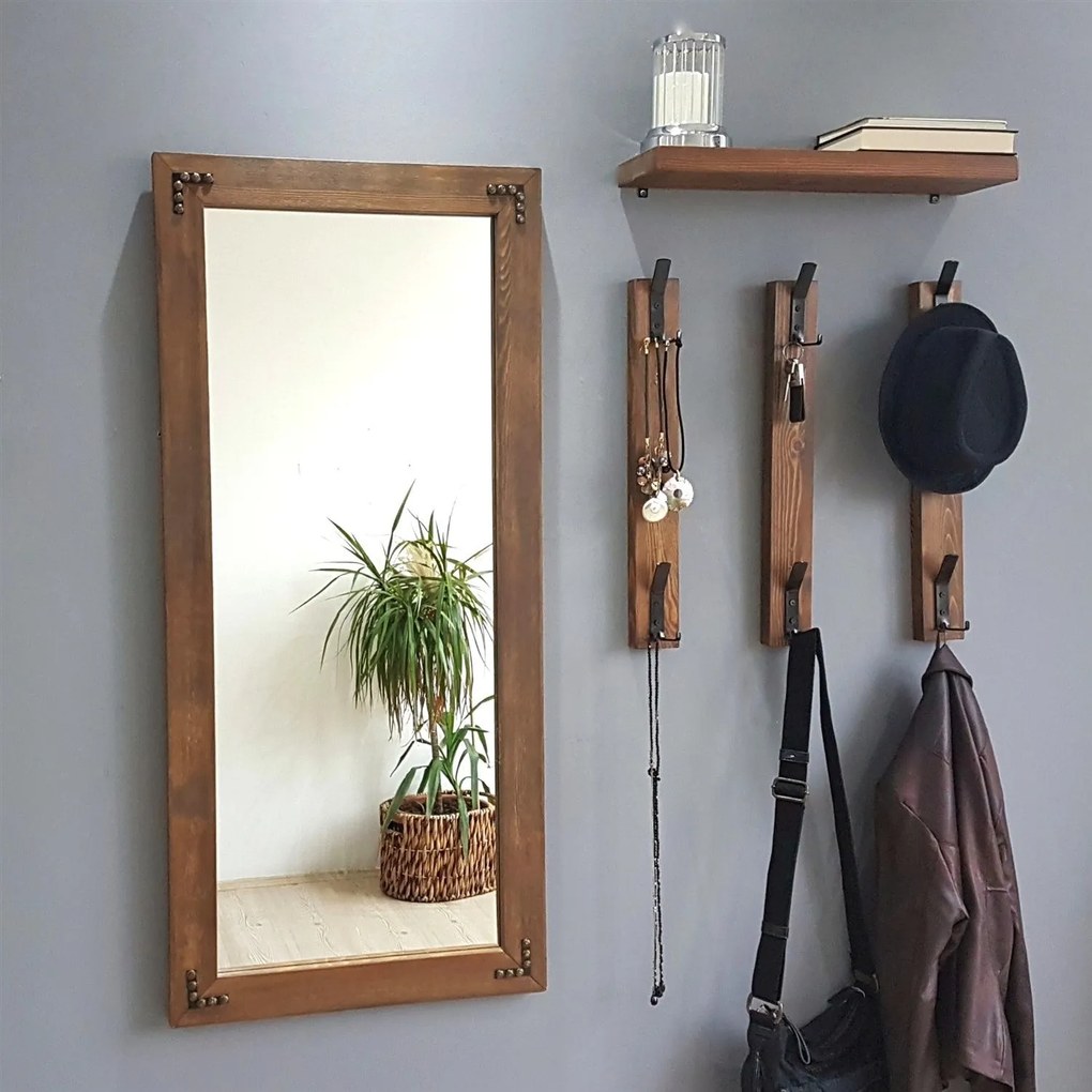Wandspiegel Ford met kapstokken | Hannah Home