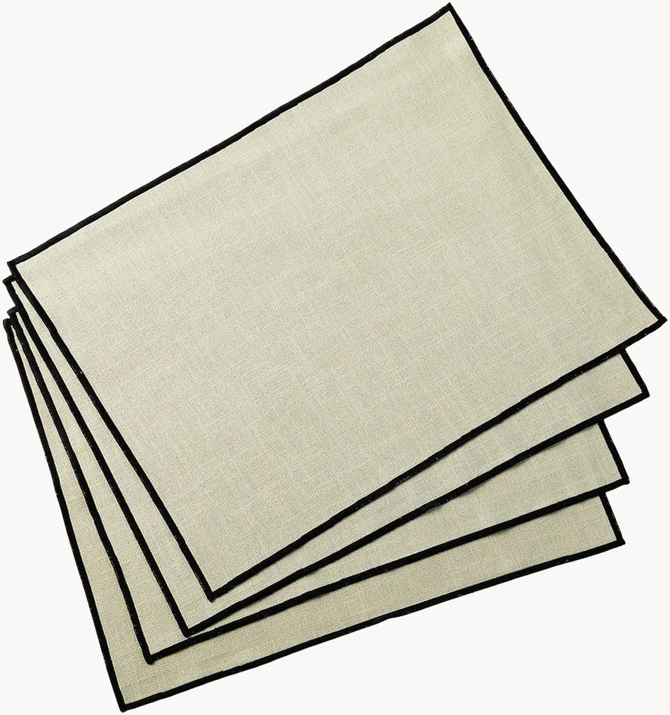 Handgemaakte placemats Jules, 4-delig