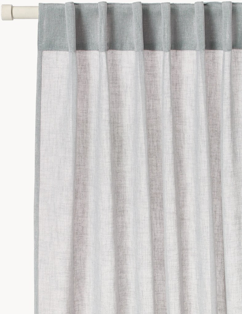 Lichtdoorlatende gordijnen Ibiza, 2-delig, B 135 cm