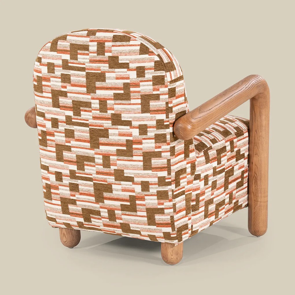 Fauteuil Met Hout Print