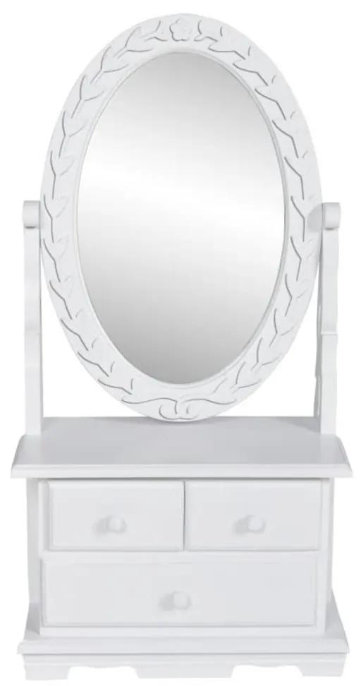 vidaXL Kaptafel met draaiende ovale spiegel MDF