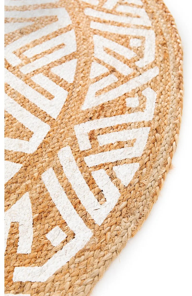 Rond vloerkleed in jute, Mikat