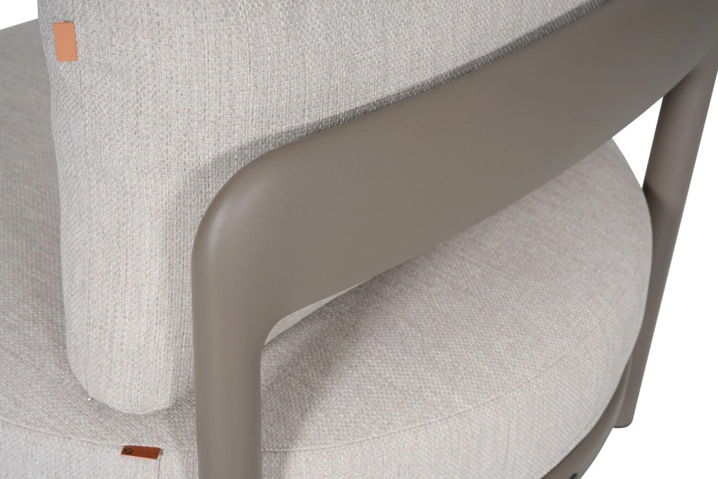 Stoel en Bank Loungeset 5 personen Aluminium Taupe Santika Furniture Santika