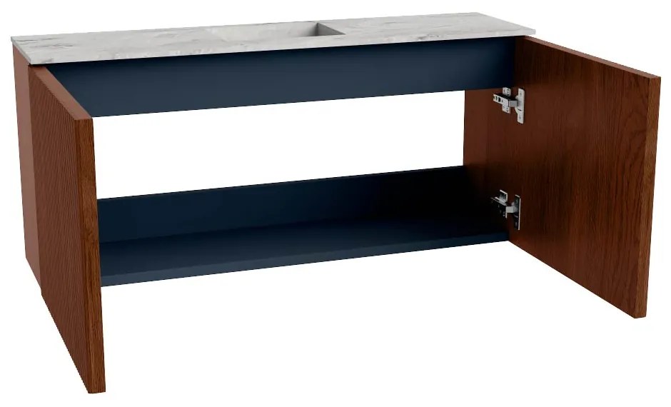 Mondiaz Joya DLux 90cm toiletmeubel ruby met wastafel faye midden 1 kraangat glace