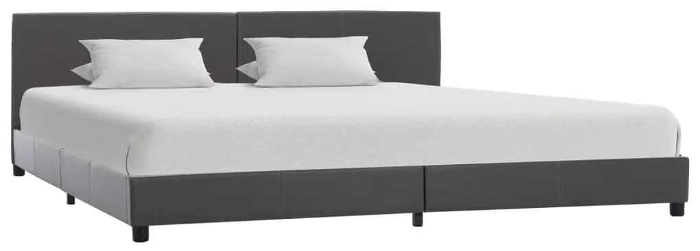 vidaXL Bedframe kunstleer grijs 180x200 cm