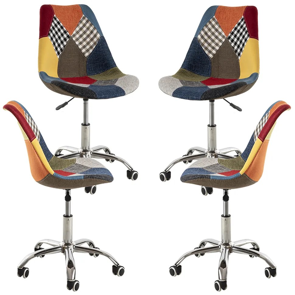 Set 4 Neo Patchwork Stoelen