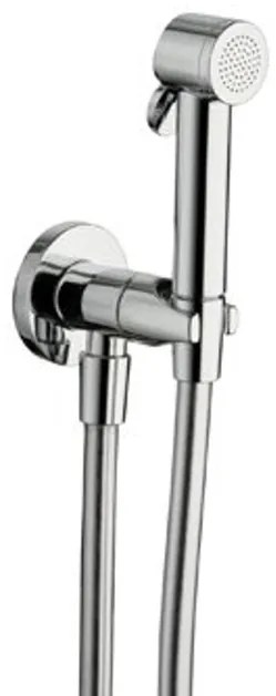 Raminex Tuka Tuka toilet/bidet douchegarnituur met handdouche met aan/uit knop 1/2 met douchesl. 100cm + wandhouder met geïntegr. kraan chroom AC67551