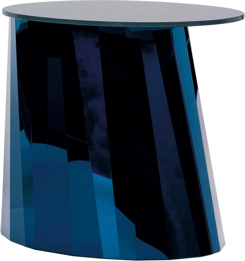 ClassiCon Pli Low bijzettafel 53x42 blauw tafelblad glanzend