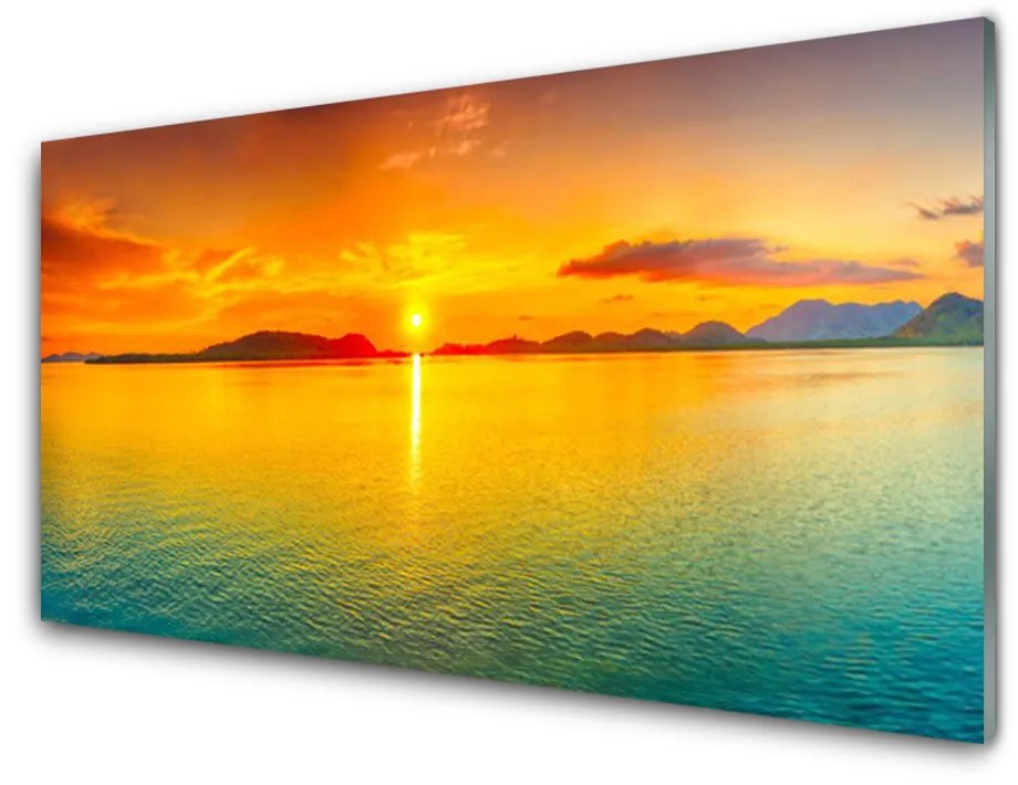 Foto op glas Sea sun landschap 100x50 cm