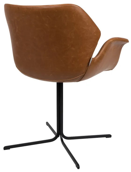 Zuiver Nikki Design Stoel Bruin Kunstleer
