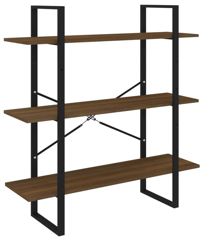 vidaXL Boekenkast 100x30x105 cm bewerkt hout bruineikenkleurig